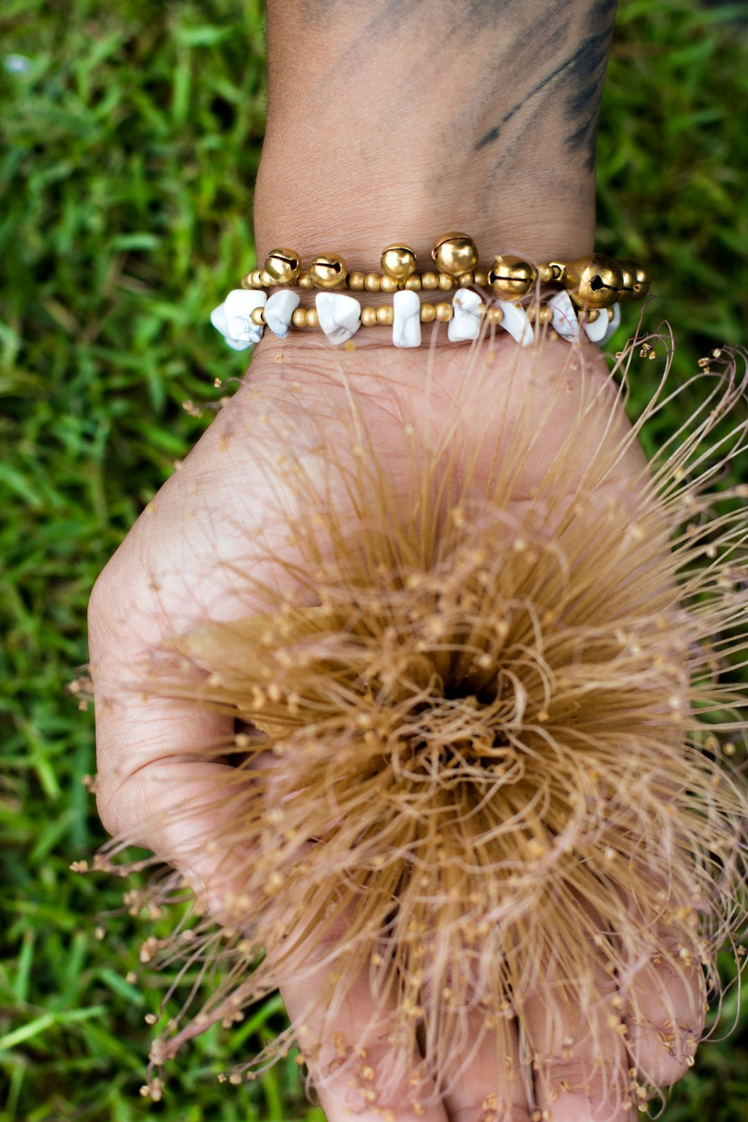 white stone boho chic bracelet for women