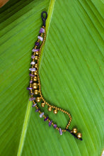 purple stone boho chic bracelet for women