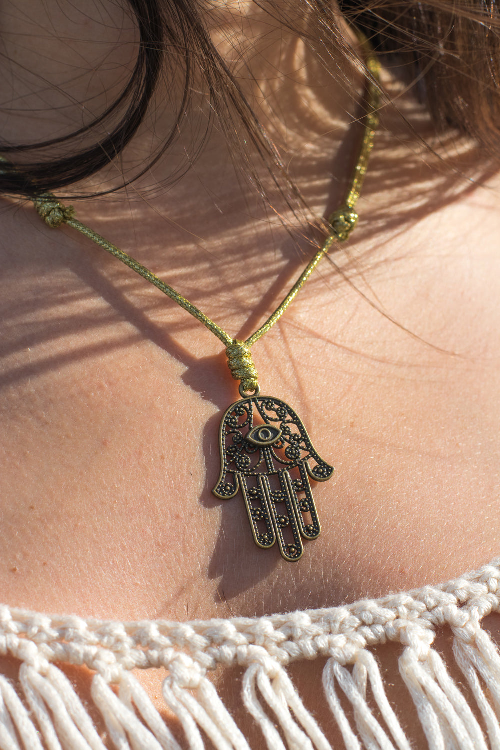 Hamsa hand necklace