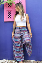multi colored boho chic wrap pants for women