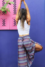 multi colored boho chic wrap pants for women